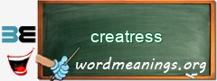WordMeaning blackboard for creatress